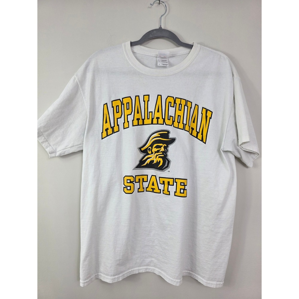 Appalachian State University Short Sleeve T-Shirt White Size L 100% Cotton